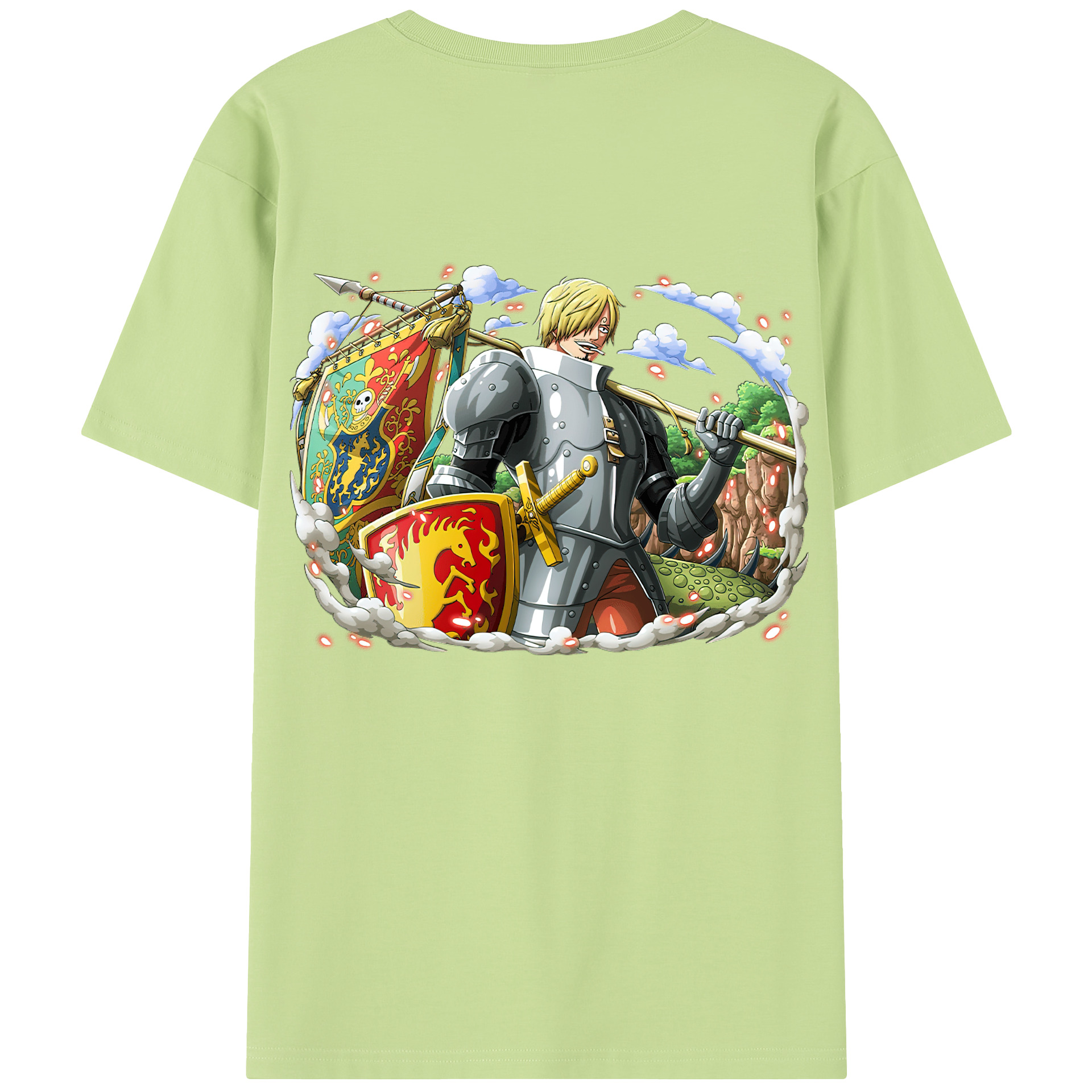 ワンピース サンジ ONE PIECE Sanji 綿100％半袖Tシャツ（背面プリント）